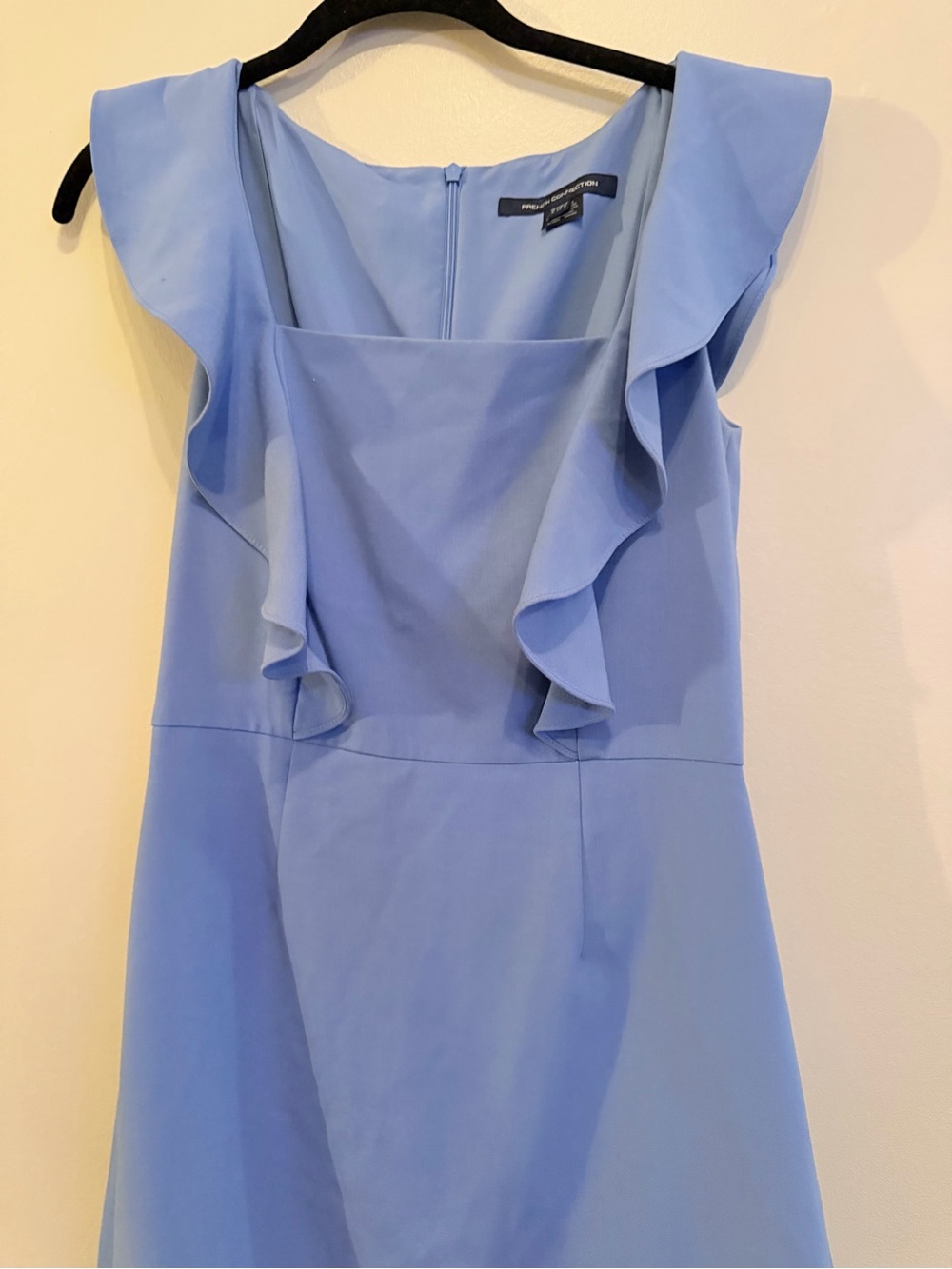 French Connection Blue Ruffle Dress - Picture 3 of 4